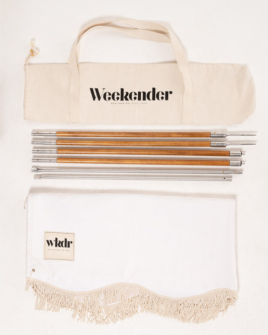 Parasol Canadiense Weekender Marfil y su Bolso